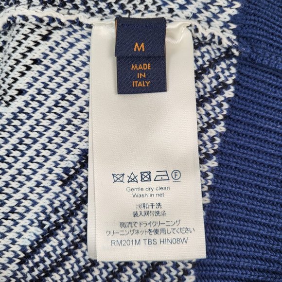 New Authentic Louis Vuitton Camo Pique Jacquard Crewneck Sweater - Picture 9 of 12